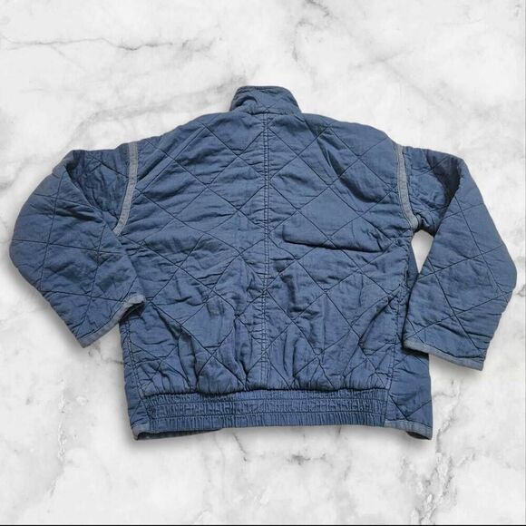 GAP XS Blue Quilted Full Zip Bomber Coat - Picture 2 of 3